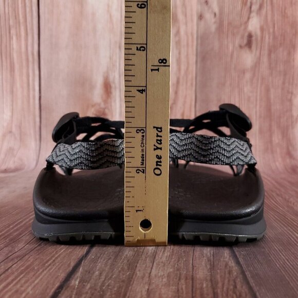 Chaco Womens Size 9 Updraft EcoTread X2 Outdoor Sandals Black Gray Waves J105182 - Picture 12 of 15